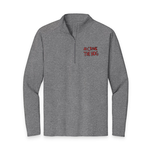 Crank The Hog Men's Sport-Wick® Stretch Quarter-Zip Pullover (Embroidery)